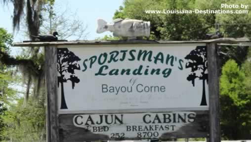 Sign at Sportsman's Landing of Bayou Corne near Pierre Part, Louisiana
