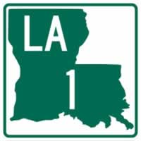 Louisiana Highway 1 sign
