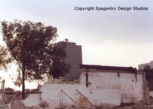 Demolition, downtown Baton Rouge, in preparation for construction of the new LaCapitol Federal Credit Union