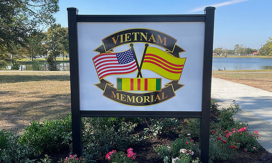 The Vietnam Memorial in Jennings, Louisiana