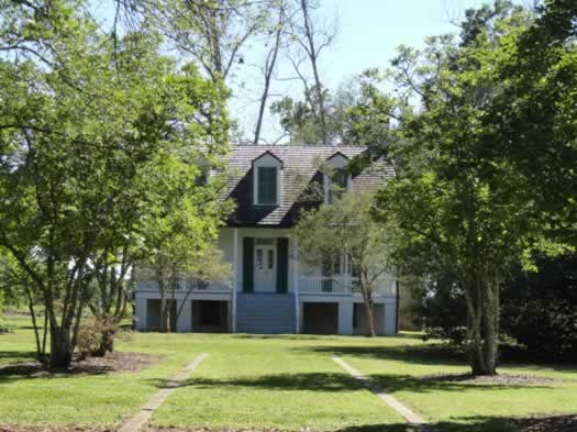 Home in Labadieville, Louisiana, along the banks of Bayou Lafourche