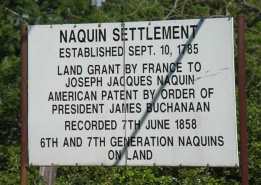 Naquin Settlement, estabished September 10, 1785. Land grant by France to Joseph Jacques Naquin, Labadieville, Louisiana