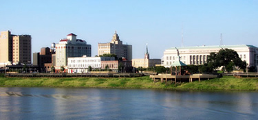 Ouachita River at downtown Monroe, Louisiana