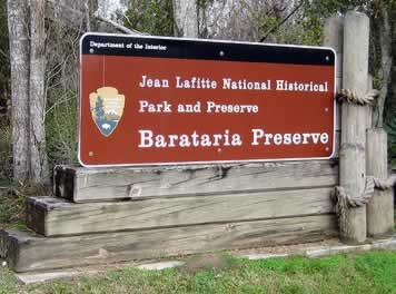 The Barataria Preserve and Jean Lafitte National Historical Park near New Orleans, a popular area for swamp tours