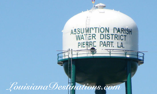 Assumption Parish Water District water tower in Pierre Part, LA