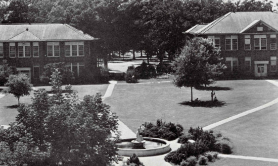 The Quad at Louisiana Polytechnic Institute, late 1940s