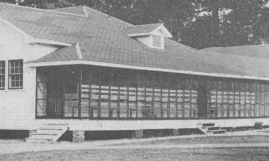The Student Center, also known as "The Tonk", at Louisiana Polytechnic Institute, circa late 1940s