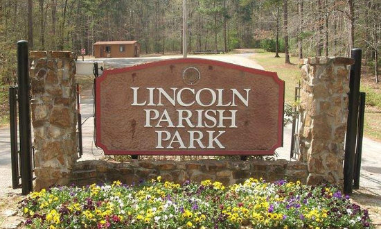 Entrance area to Lincoln Parish Park in Ruston, Louisiana