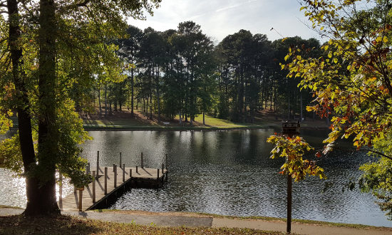 The lake at Lincoln Parish Park in Ruston, Louisiana