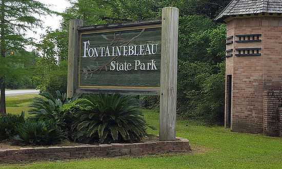 Fountainebleau State Park entrance area in the Louisiana Northshore