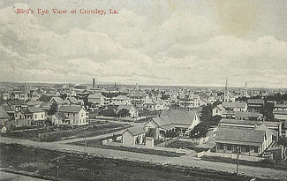 Bird's Eye View of Crowley, Louisiana, circa 1910