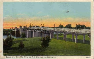Bridge over Ouachita River on U.S. Highway 80, connecting Monroe and West Monroe, Louisiana