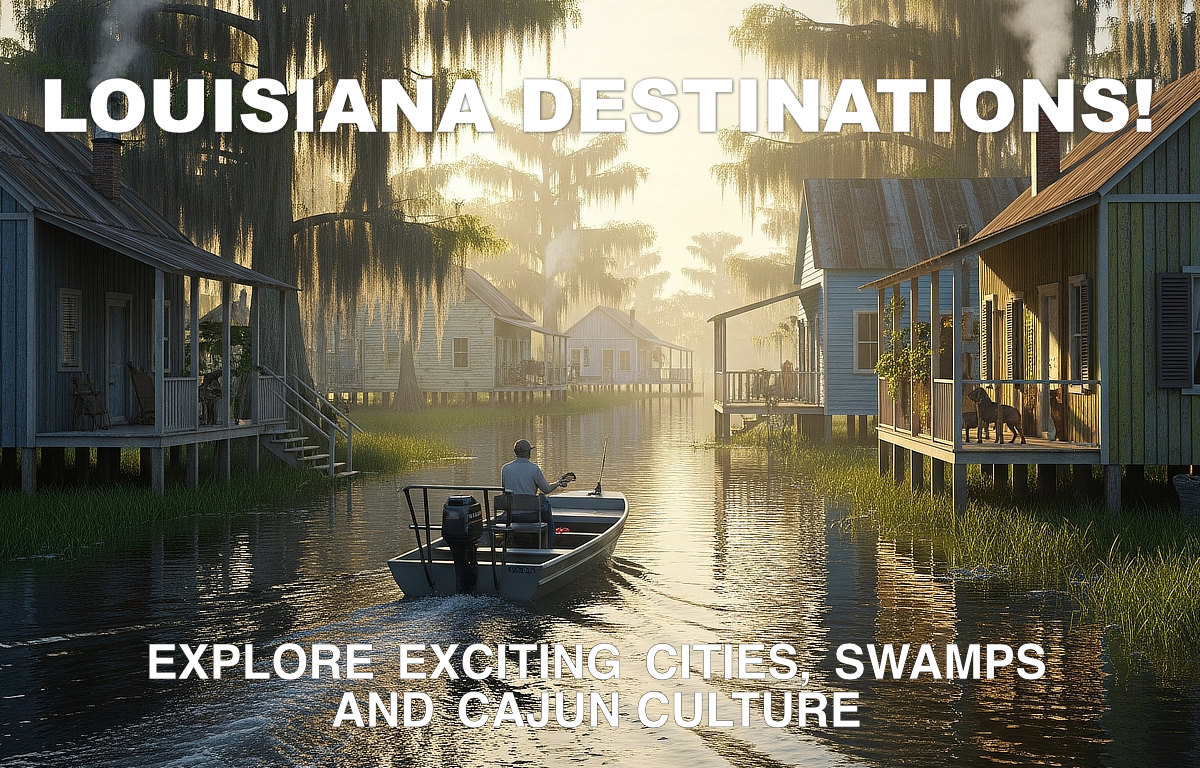 Louisiana Destinations ... Travel Guides for cities and attractions in the Bayou State